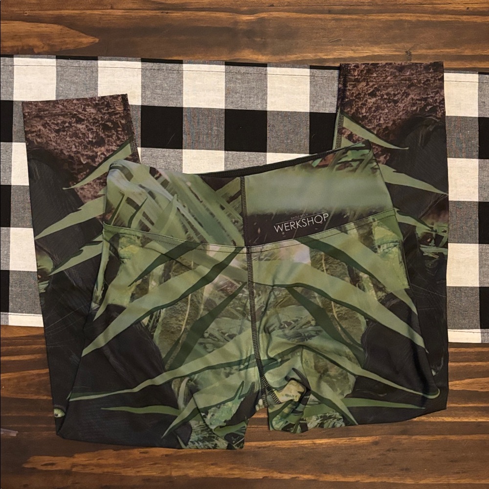 Eagle Rock Werkshop yoga leggings black cat jungle small - Picture 5 of 5